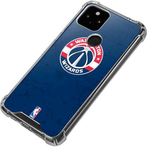 NBA Washington Wizards Blue Distressed Google Pixel 5 Clear Case